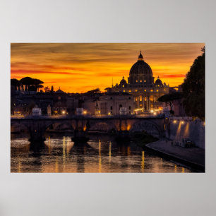 Rome at Sunset Poster