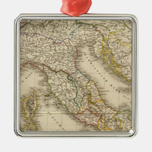 Rome Atlas Map Metal Tree Decoration