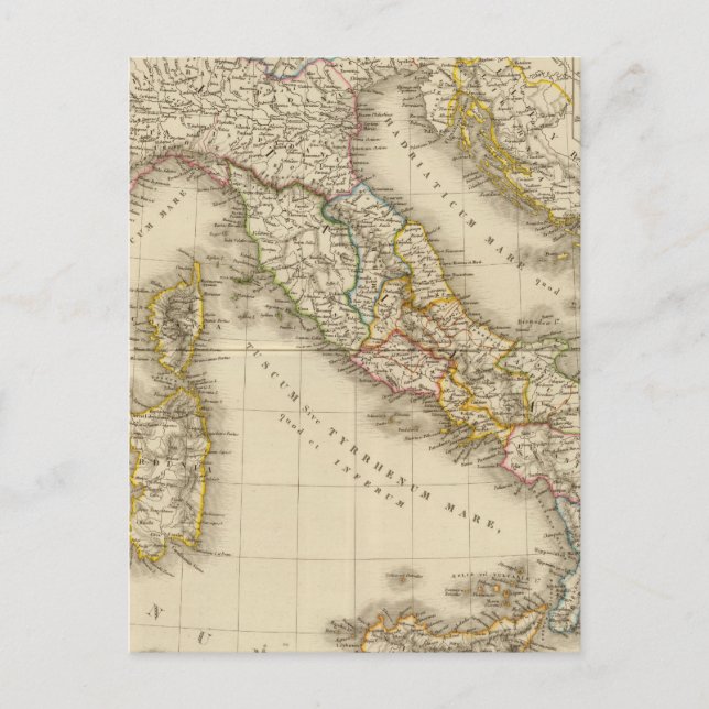 Rome Atlas Map Postcard (Front)