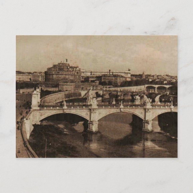 ROME bridges 1920 Replica Postcard (Front)