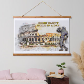 Rome Built Body Builder Work Design Hanging Tapestry