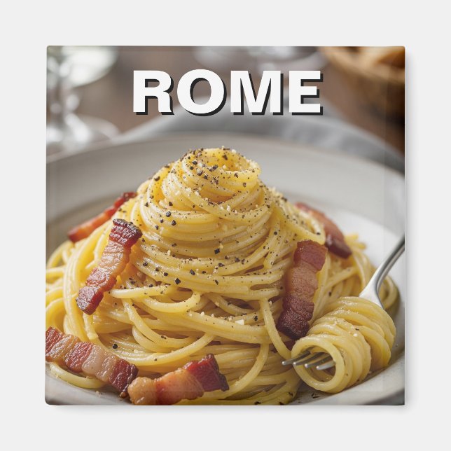 Rome Carbonara Italy Travel Magnet (Front)