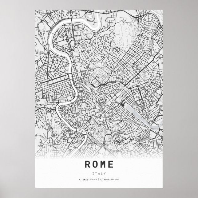 Rome Cartography City Map Poster (Front)