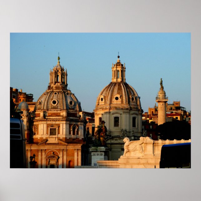 Rome Church Domes Poster (Front)