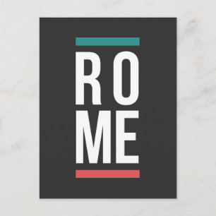 Rome City Bold Typography design Postcard