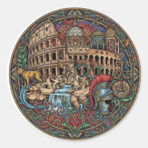 ROME CLASSIC ROUND STICKER