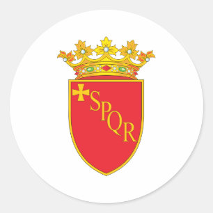 Rome Coat Of Arms Classic Round Sticker