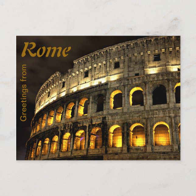 Rome - Coliseum at night Postcard (Front)