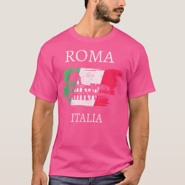 Rome Coliseum Flag T-Shirt (Front)