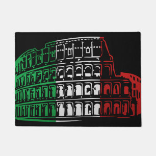 Rome Coliseum Italian Flag Doormat