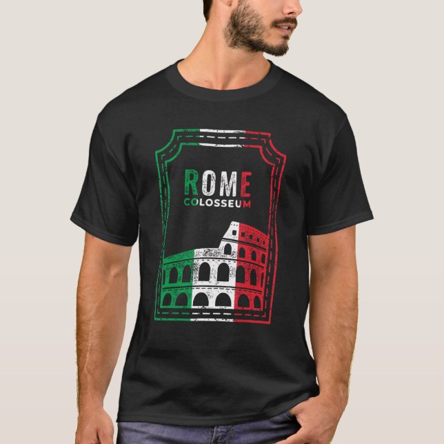 Rome Colosseum Italy Italia Roman Amphitheatre Anc T-Shirt (Front)