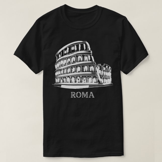 Rome Colosseum Italy Italia Roman Amphitheatre I L T-Shirt (Design Front)