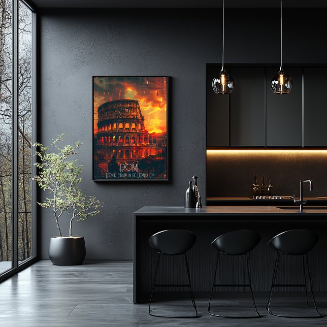 Rome Colosseum Poster – Sunset Architectural Art (Creator Uploaded)