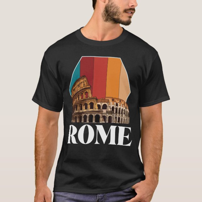 Rome Colosseum Retro Italy Ancient Tuscany T-Shirt (Front)