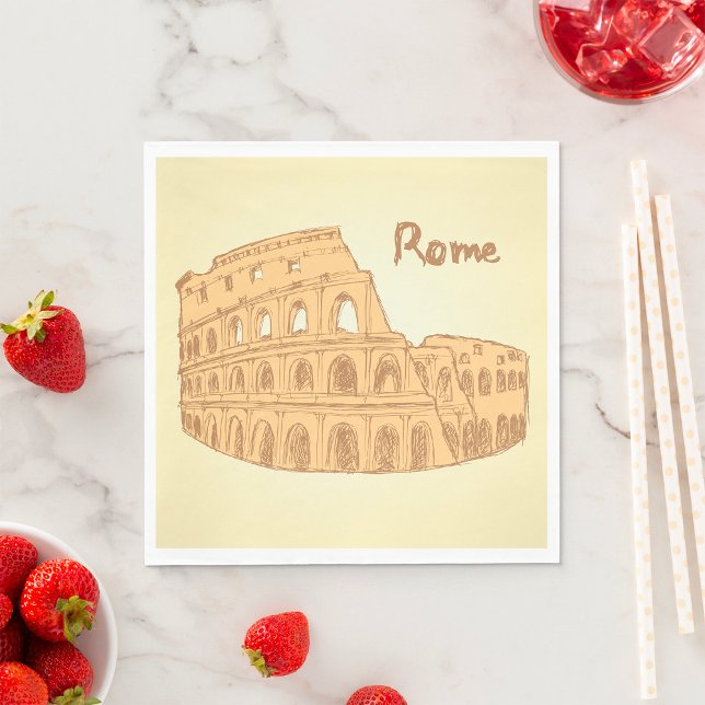 Rome Colosseum Sketch Napkin (Creator Uploaded)