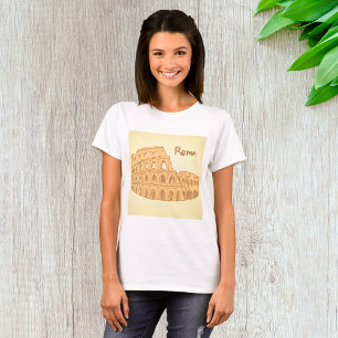 Rome Colosseum Sketch Womens T-Shirt