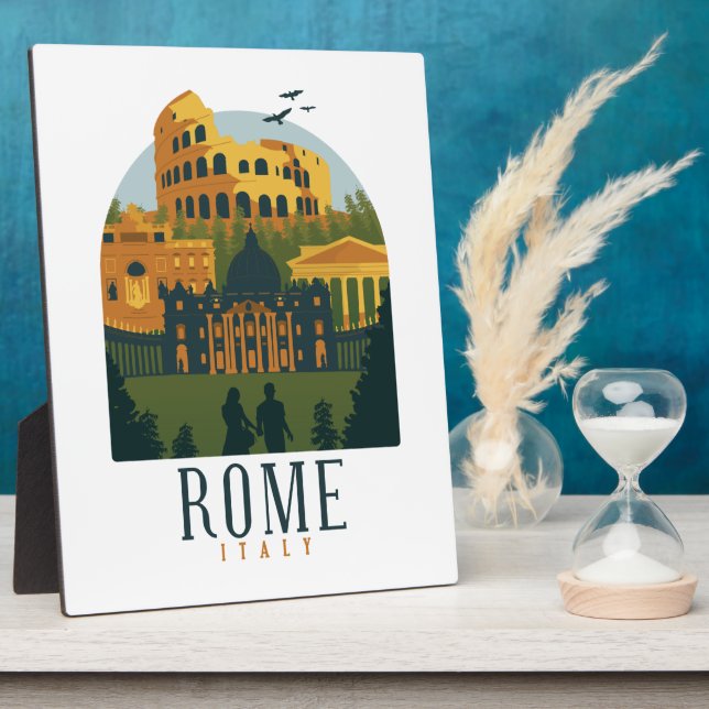 Rome Colosseum Vintage Plaque (Side)