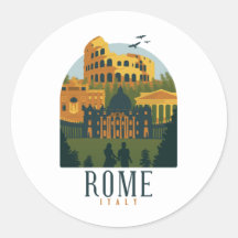 Rome Colosseum Vintage Sticker