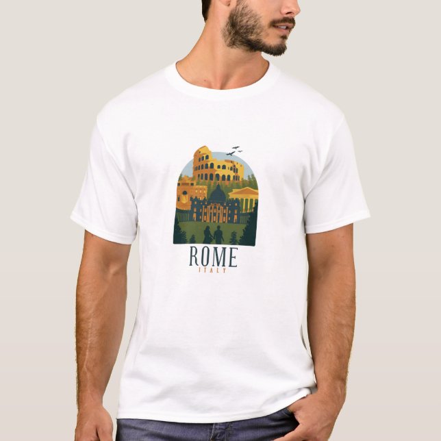 Rome Colosseum Vintage T-Shirt (Front)