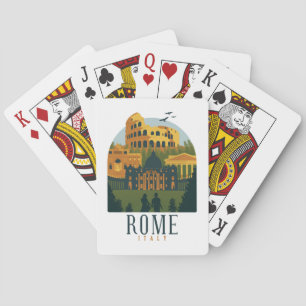 Rome Colosseum Vintage Travel Art Playing Cards