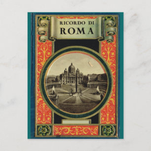 Rome, decorated frame postcard
