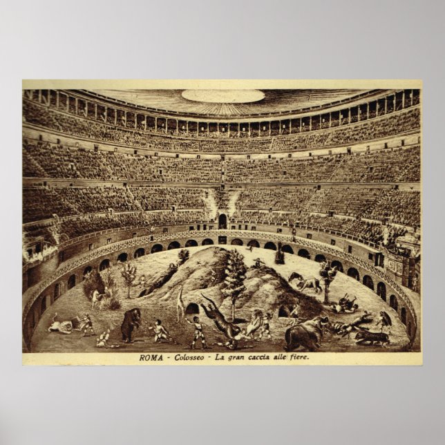 Rome,  Entertainment in the Colosseum Poster (Front)