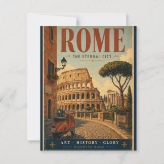 Rome Eternal City Travel Poster Card