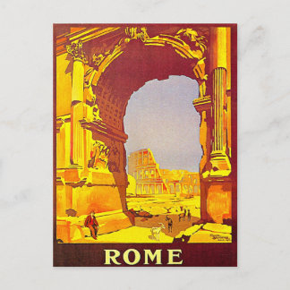 Rome Express Railway Vintage Italy Travel Postcard