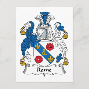 Rome Family Crest Postcard