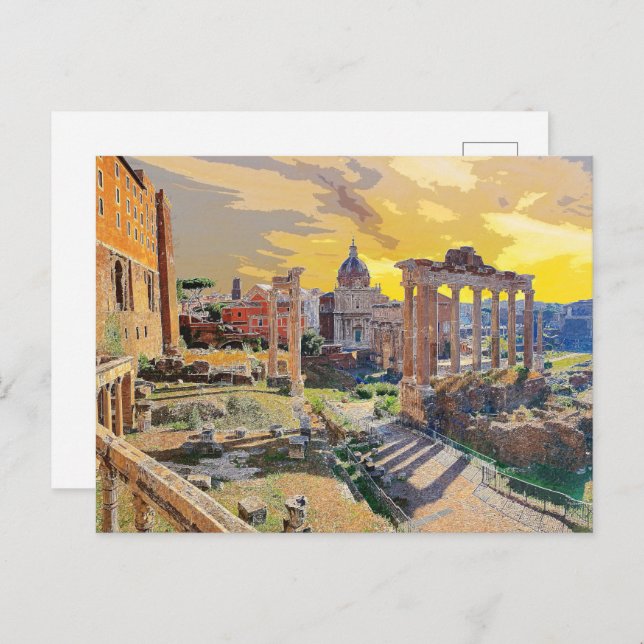 Rome Forum Romanum Architecture Italy #3 Postcard (Front/Back)