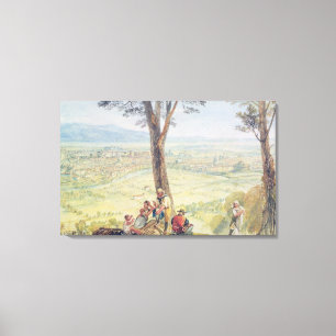 Rome from Monte Mario, c.1818 (w/c over pencil on Canvas Print