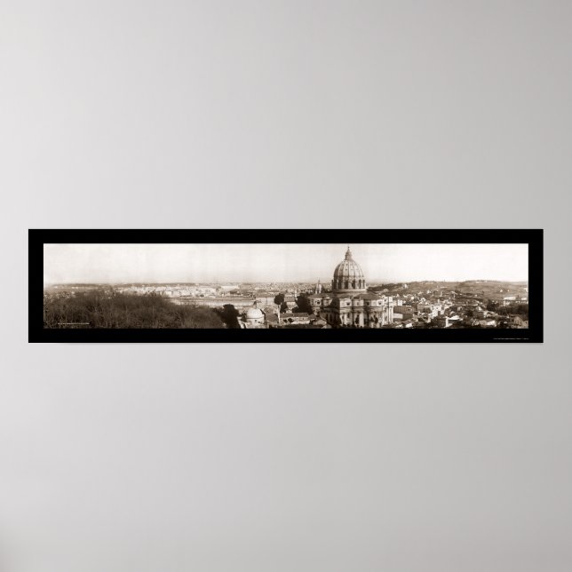 Rome from Vatican Photo 1909 Poster (Front)