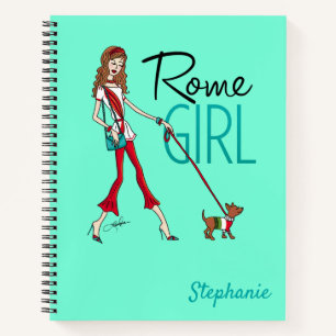 Rome Girl Mint Travel Notebook