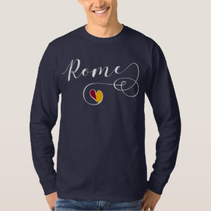 Rome Heart, Italy, Roman Flag, T-Shirt
