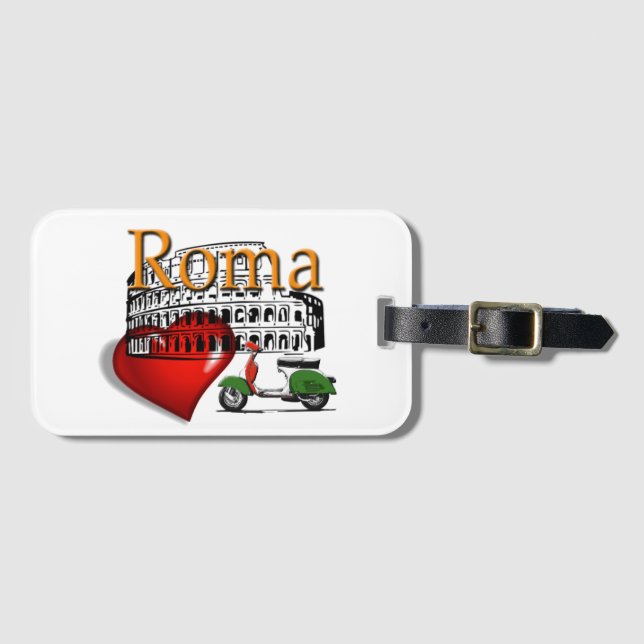 Rome in my Heart Luggage Tag (Front Horizontal)