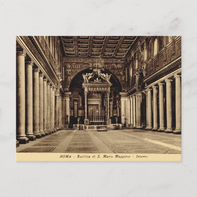 Rome,Inside Santa Maria Maggiore Postcard (Front)