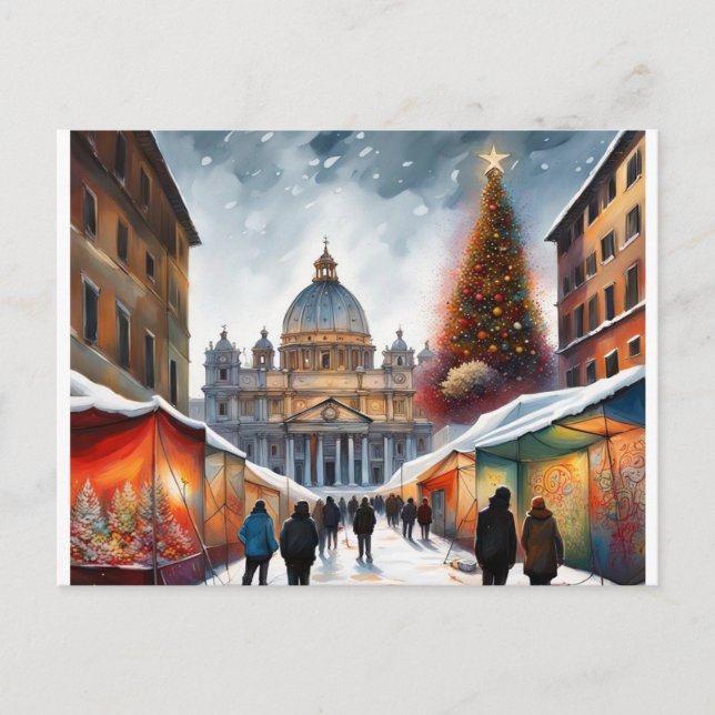 Rome, Italy - Christmas - Winter PostCard (Front)