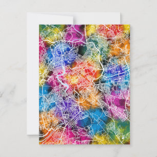 Rome Italy City Map Postcard