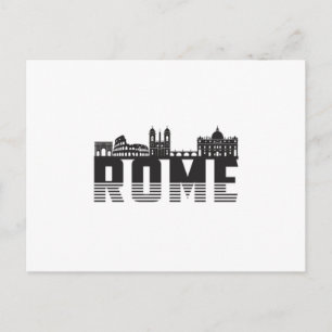 Rome Italy City Skyline Cityscape Funny Gift Idea Postcard