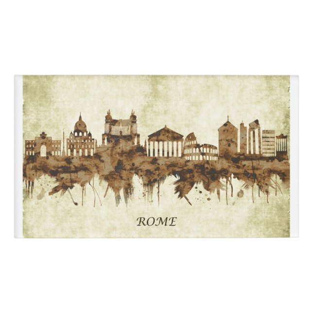 Rome Italy Cityscape Name Tag (Front)