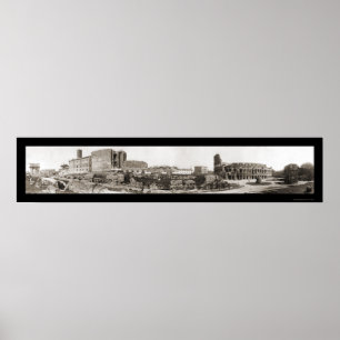 Rome, Italy Coliseum Photo 1909 Poster