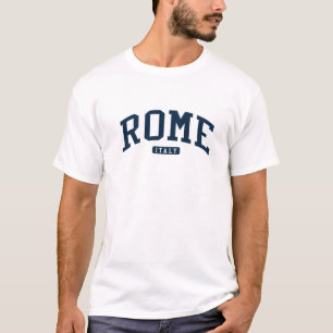 Rome Italy College University Style Navy T-Shirt