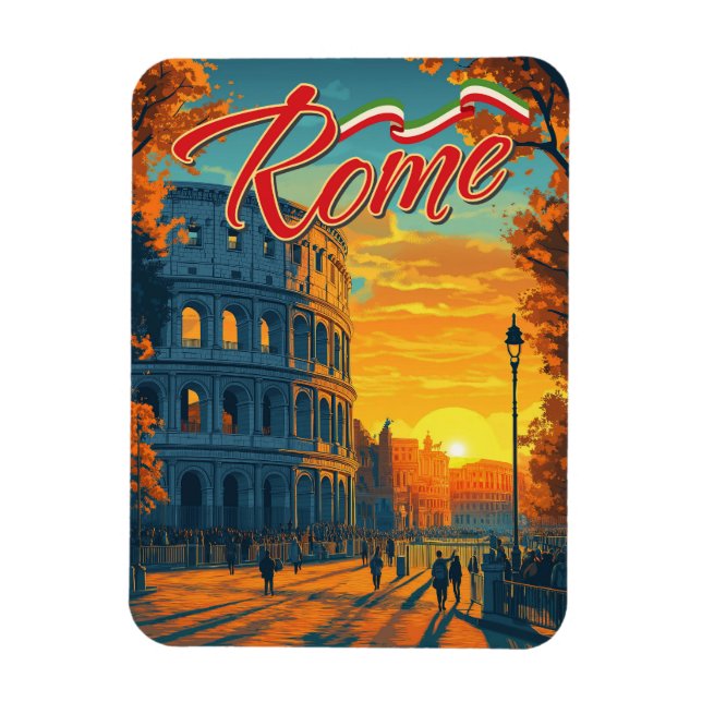 Rome, Italy: Colosseum Adventure Travel Magnet (Vertical)