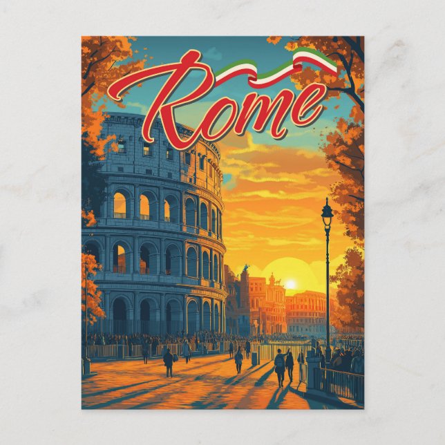 Rome, Italy: Colosseum Adventure Travel Postcard (Front)
