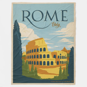 Rome, Italy Colosseum Fleece Blanket