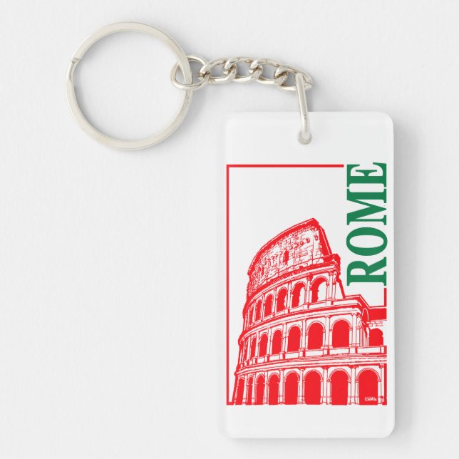 Rome, Italy Colosseum Key Ring (Front)
