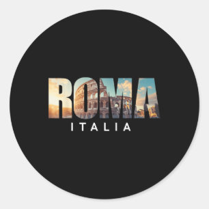 Rome Italy Colosseum Landmark Roma Classic Round Sticker