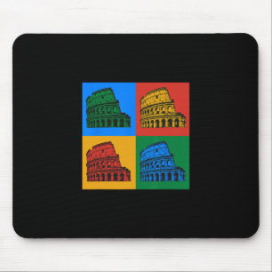Rome Italy Colosseum Pop Art Colors Portrait Trave Mouse Mat