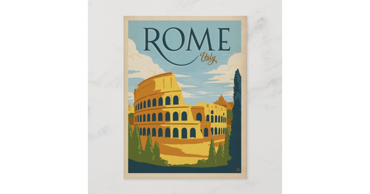 Rome, Italy Colosseum Postcard | Zazzle