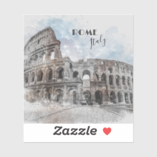 Rome Italy Colosseum Travel Art Vintage